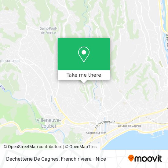 Mapa Déchetterie De Cagnes