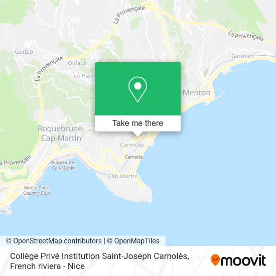 Collège Privé Institution Saint-Joseph Carnolès map