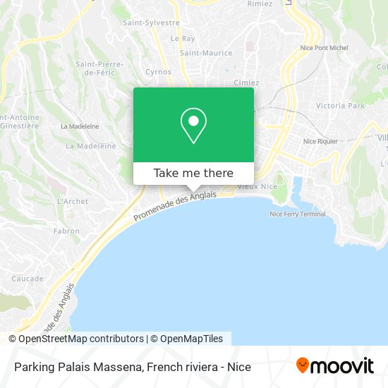 Mapa Parking Palais Massena