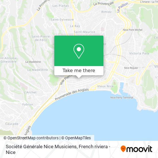 Société Générale Nice Musiciens map