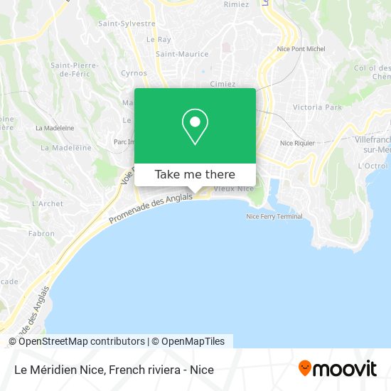 Le Méridien Nice map