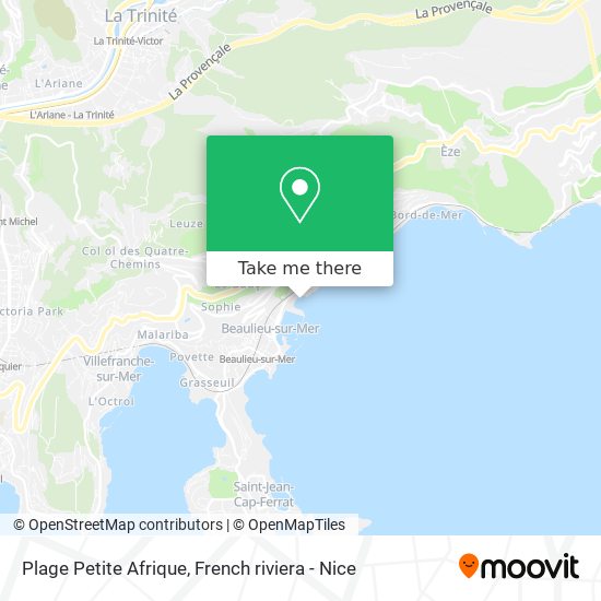 Mapa Plage Petite Afrique