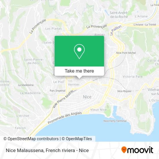 Nice Malaussena map