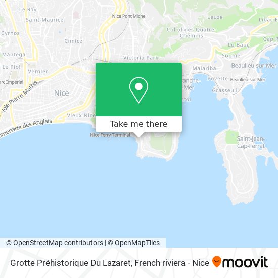 Grotte Préhistorique Du Lazaret map