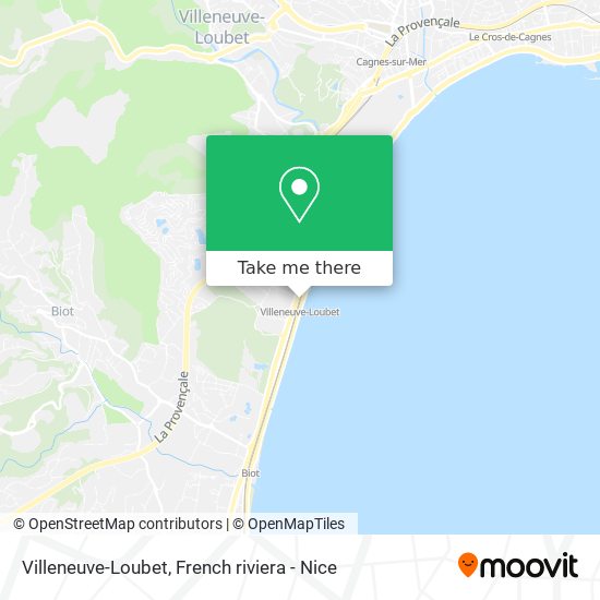 Mapa Villeneuve-Loubet