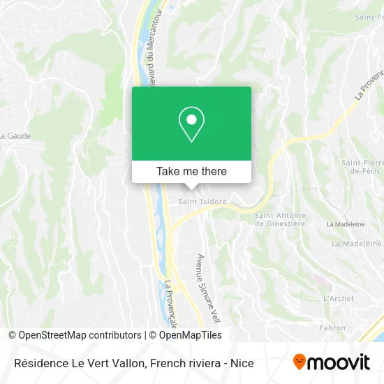 Résidence Le Vert Vallon map