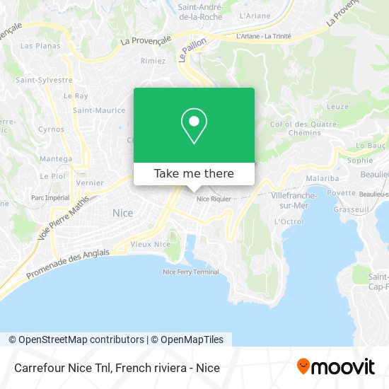 Carrefour Nice Tnl map