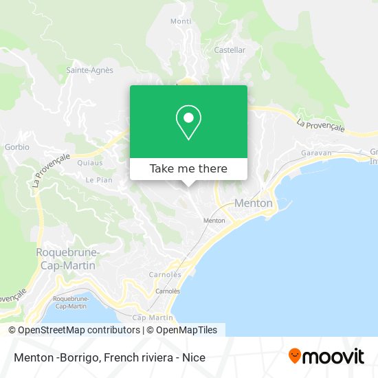 Menton -Borrigo map