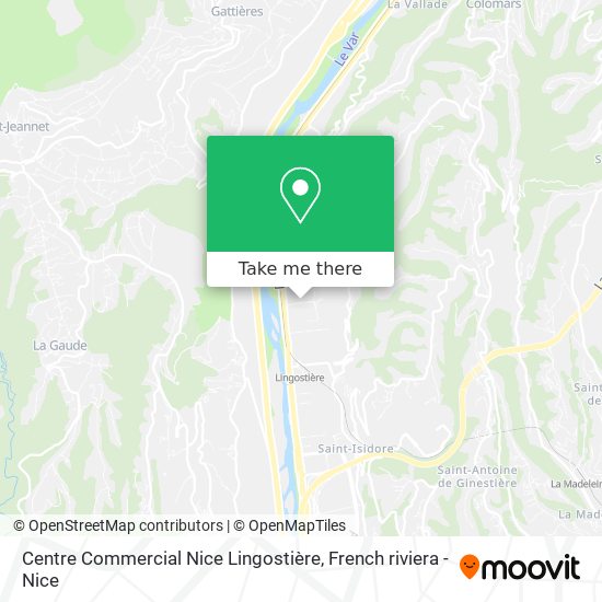 Mapa Centre Commercial Nice Lingostière