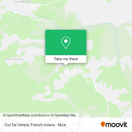 Col De Vence map