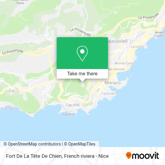 Fort De La Tête De Chien map