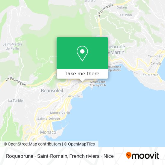 Mapa Roquebrune - Saint-Romain