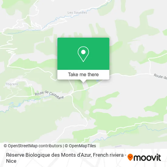 Réserve Biologique des Monts d'Azur map