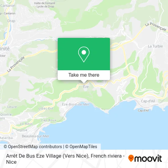 Arrêt De Bus Eze Village (Vers Nice) map