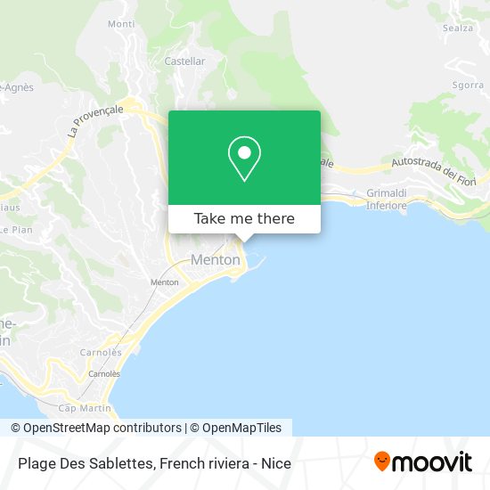 Plage Des Sablettes map