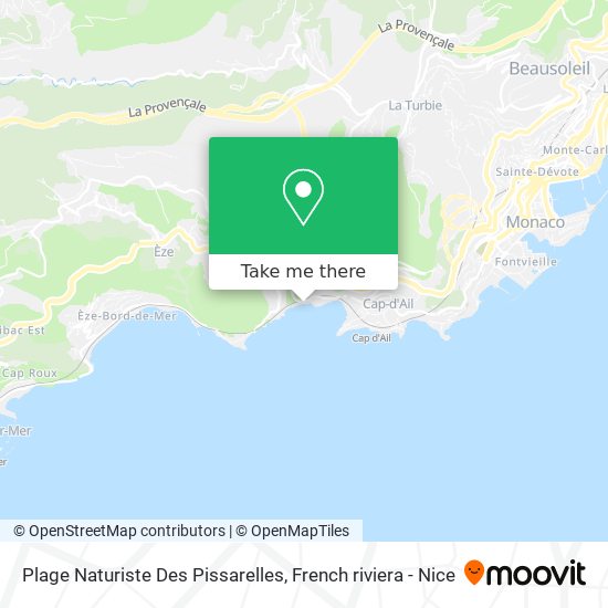 Plage Naturiste Des Pissarelles map