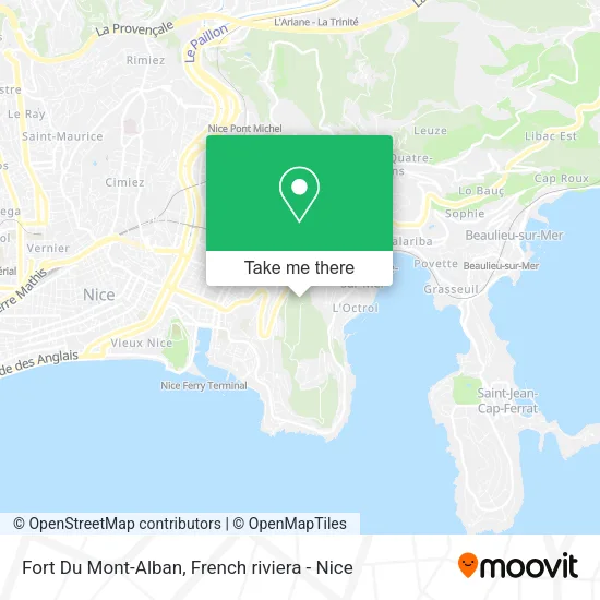 Fort Du Mont-Alban map