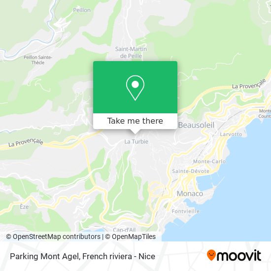 Parking Mont Agel map