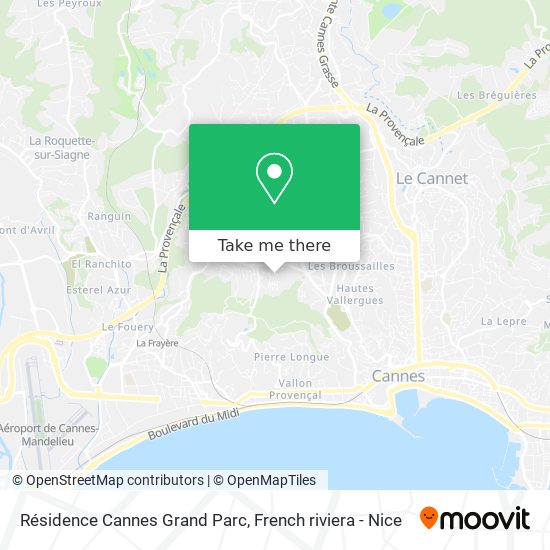 Mapa Résidence Cannes Grand Parc