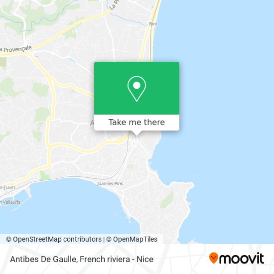 Antibes De Gaulle map