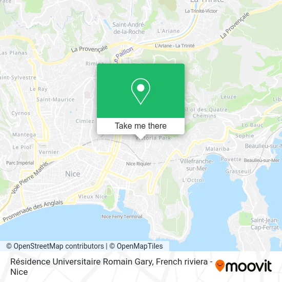 Résidence Universitaire Romain Gary map