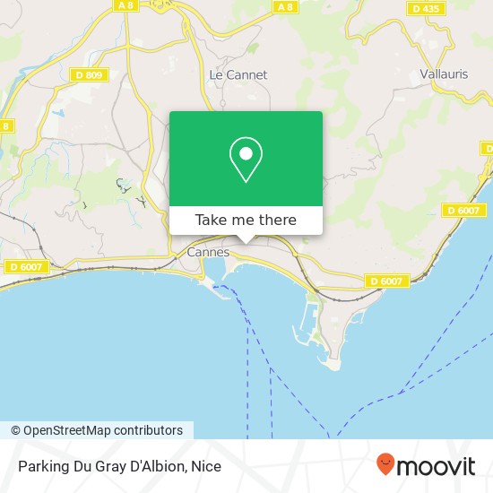 Mapa Parking Du Gray D'Albion
