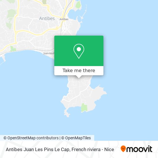 Antibes Juan Les Pins Le Cap map