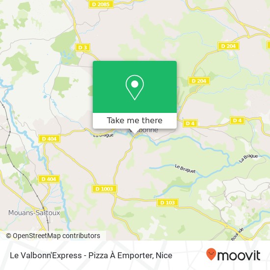 Mapa Le Valbonn'Express - Pizza À Emporter