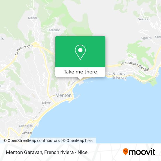 Mapa Menton Garavan