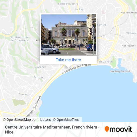Mapa Centre Universitaire Méditerranéen