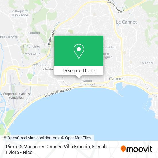 Pierre & Vacances Cannes Villa Francia map