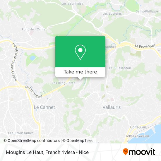 Mapa Mougins Le Haut