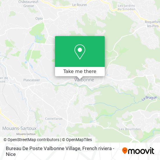 Mapa Bureau De Poste Valbonne Village