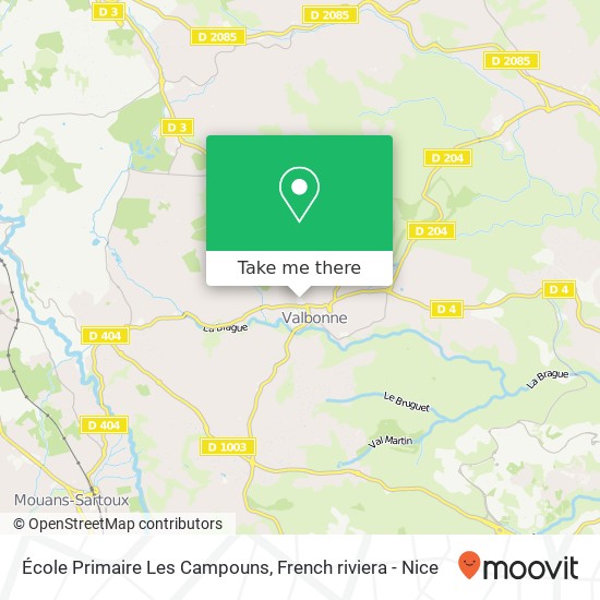 Mapa École Primaire Les Campouns