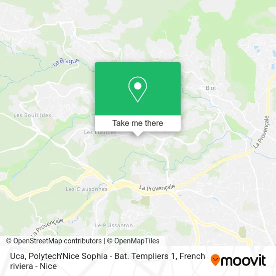 Uca, Polytech'Nice Sophia - Bat. Templiers 1 map