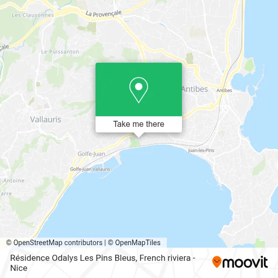 Résidence Odalys Les Pins Bleus map
