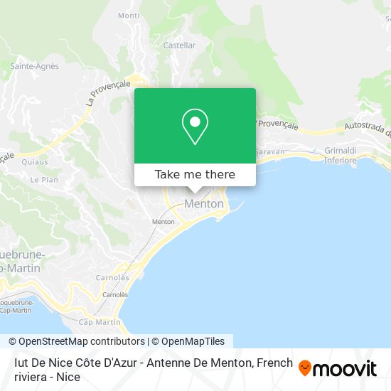 Iut De Nice Côte D'Azur - Antenne De Menton map