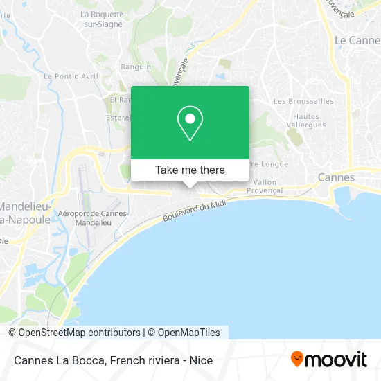 Cannes La Bocca map