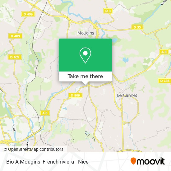 Bio À Mougins map