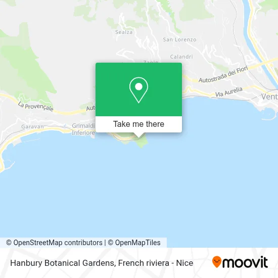 Giardini Botanici Hanbury map