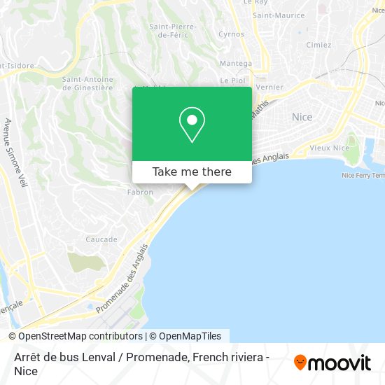 Arrêt de bus Lenval / Promenade map
