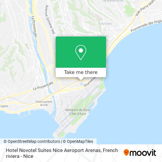 Hotel Novotel Suites Nice Aeroport Arenas map