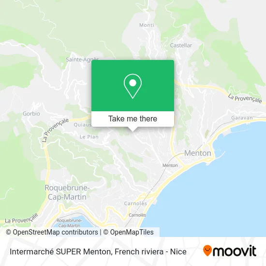 Intermarché SUPER Menton map