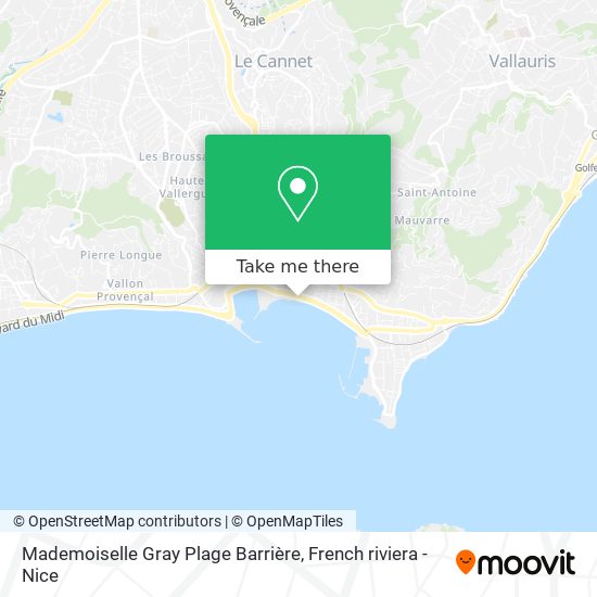 Mademoiselle Gray Plage Barrière map