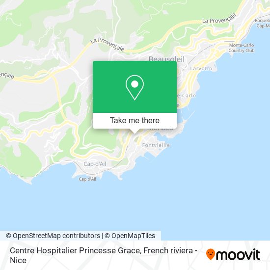 Centre Hospitalier Princesse Grace map