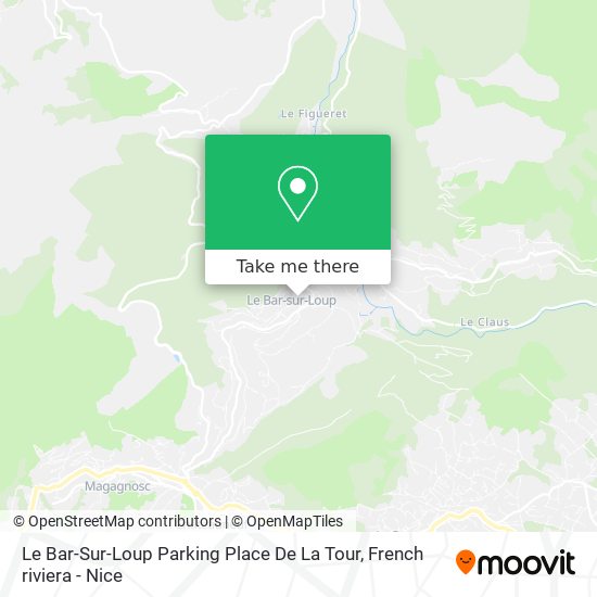 Mapa Le Bar-Sur-Loup Parking Place De La Tour