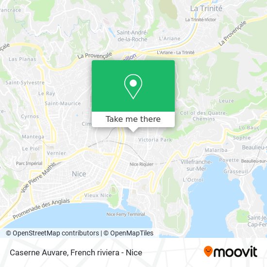 Mapa Caserne Auvare