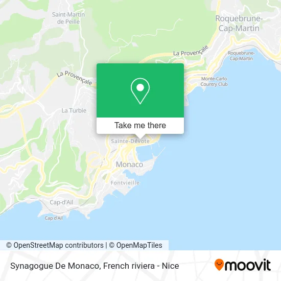 Synagogue De Monaco map