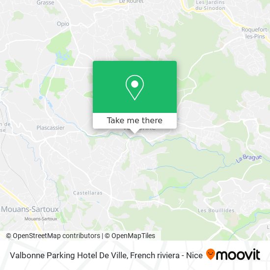 Valbonne Parking Hotel De Ville map