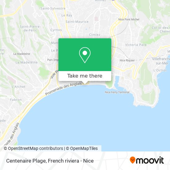 Centenaire Plage map